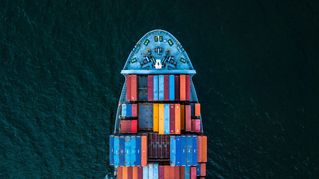 International container cargo ship